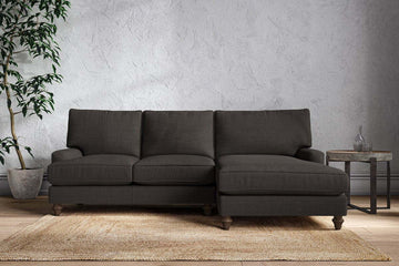 Marri Large Right Hand Chaise Sofa - Brera Linen Espresso