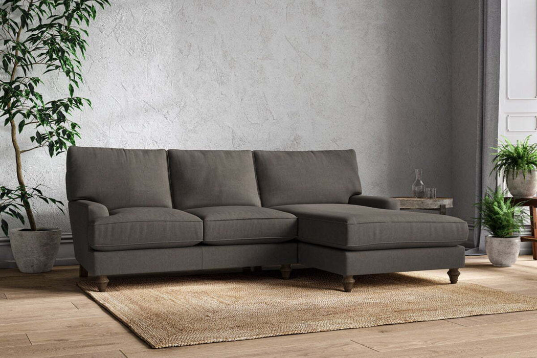 Marri Large Right Hand Chaise Sofa - Brera Linen Granite