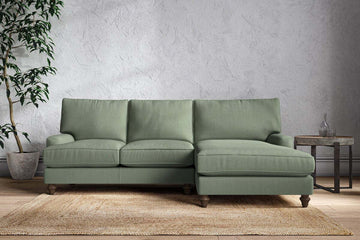 Marri Large Right Hand Chaise Sofa - Brera Linen Jade