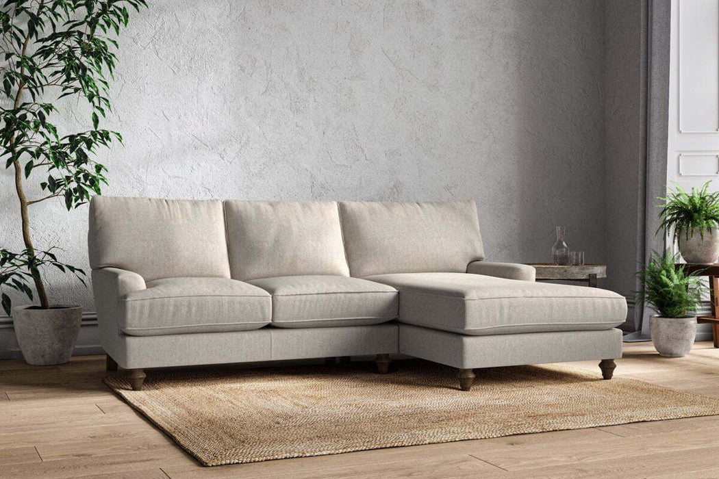 Marri Large Right Hand Chaise Sofa Brera Linen Natural