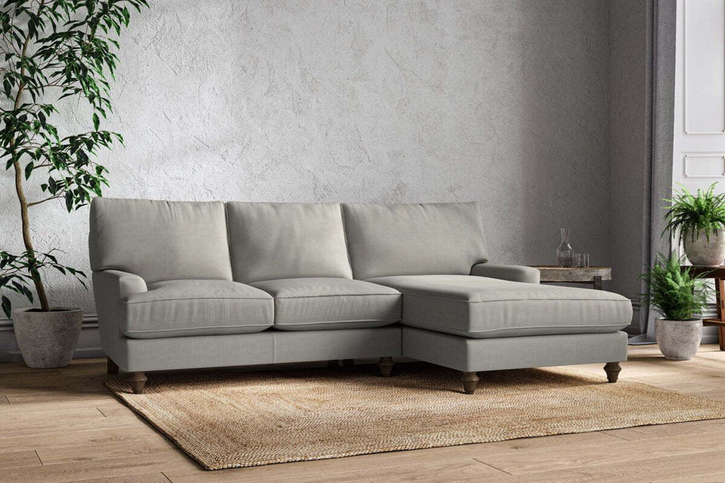 Marri Large Right Hand Chaise Sofa - Brera Linen Smoke