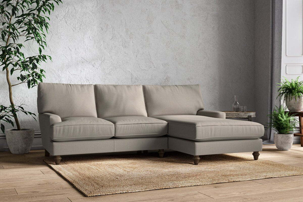 Marri Large Right Hand Chaise Sofa - Recycled Cotton Flax