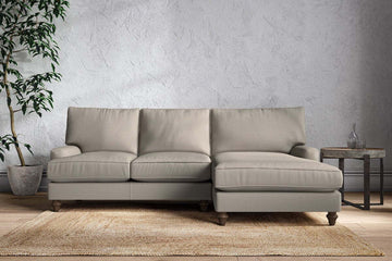 Marri Large Right Hand Chaise Sofa - Recycled Cotton Flax