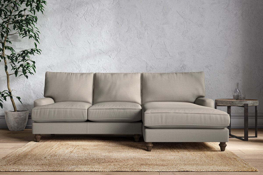 Marri Large Right Hand Chaise Sofa - Recycled Cotton Flax