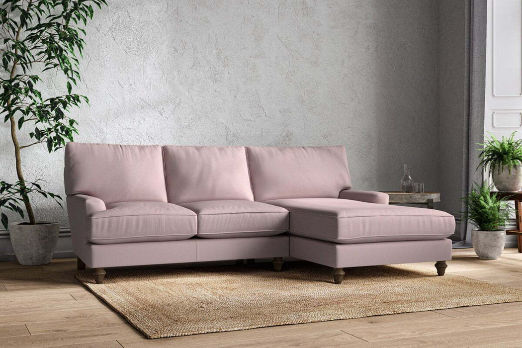 Marri Large Right Hand Chaise Sofa - Recycled Cotton Lavender