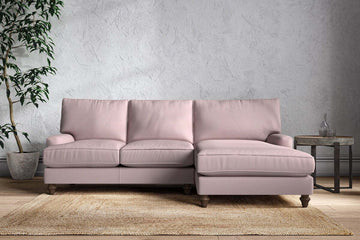 Marri Large Right Hand Chaise Sofa - Recycled Cotton Lavender