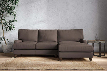 Marri Large Right Hand Chaise Sofa - Recycled Cotton Mocha