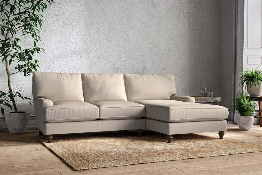 Marri Large Right Hand Chaise Sofa - Recycled Cotton Natural