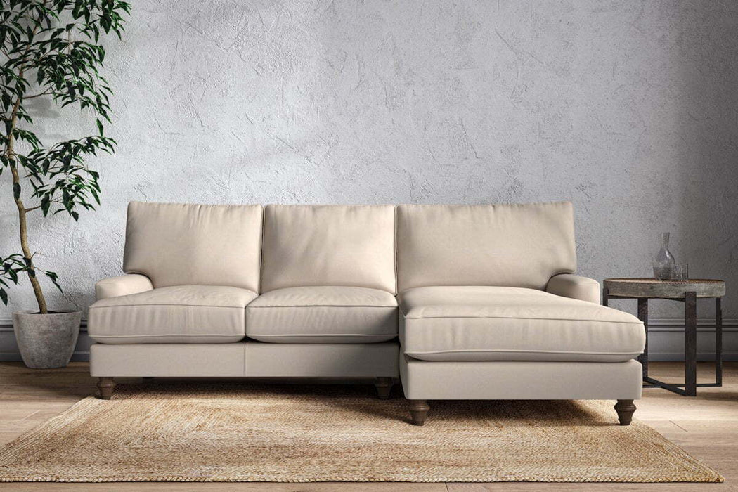 Marri Large Right Hand Chaise Sofa - Recycled Cotton Natural