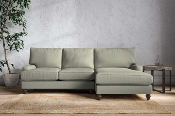 Marri Large Right Hand Chaise Sofa - Recycled Cotton Seaspray