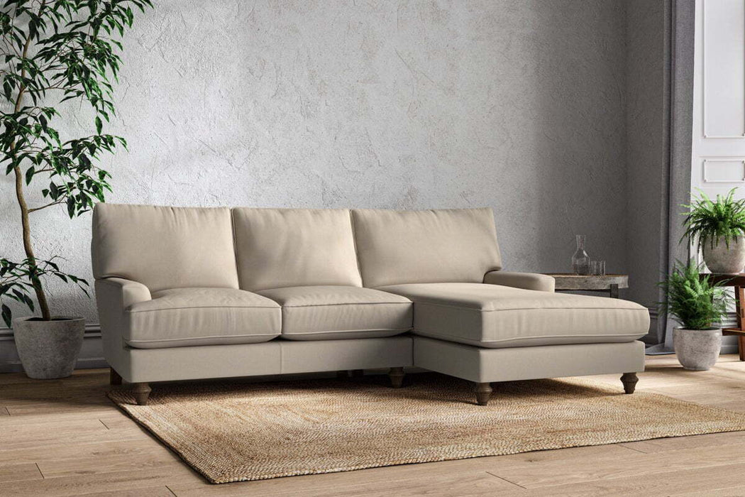 Marri Large Right Hand Chaise Sofa - Recycled Cotton Stone