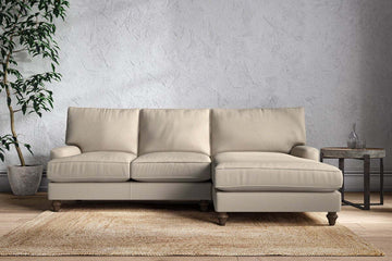 Marri Large Right Hand Chaise Sofa - Recycled Cotton Stone