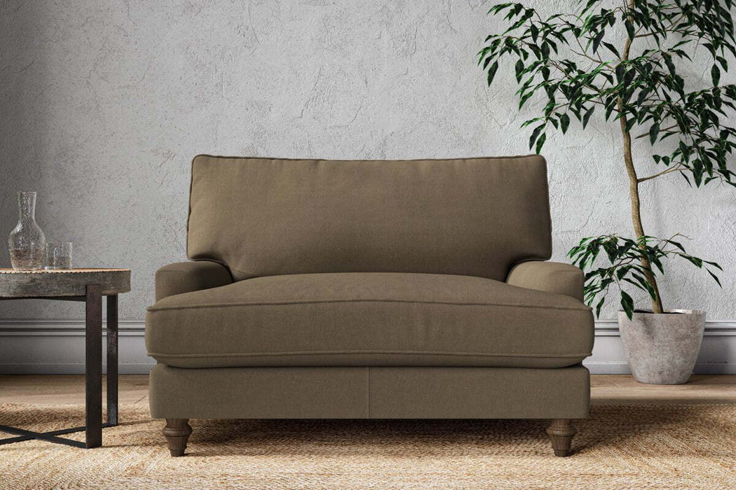 Marri Love Seat - Brera Linen Chestnut