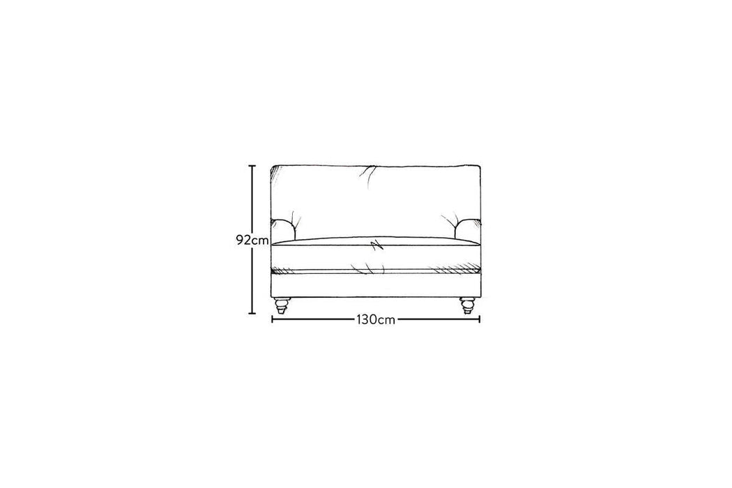 Marri Love Seat - Brera Linen Dusk