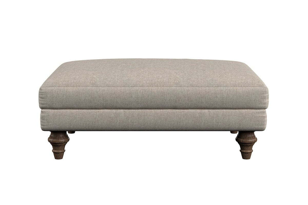 Marri Medium Footstool - Brera Linen Charcoal