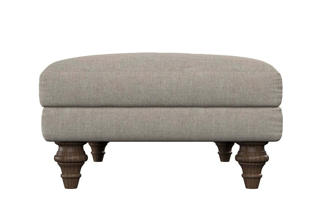 Marri Medium Footstool - Brera Linen Chestnut