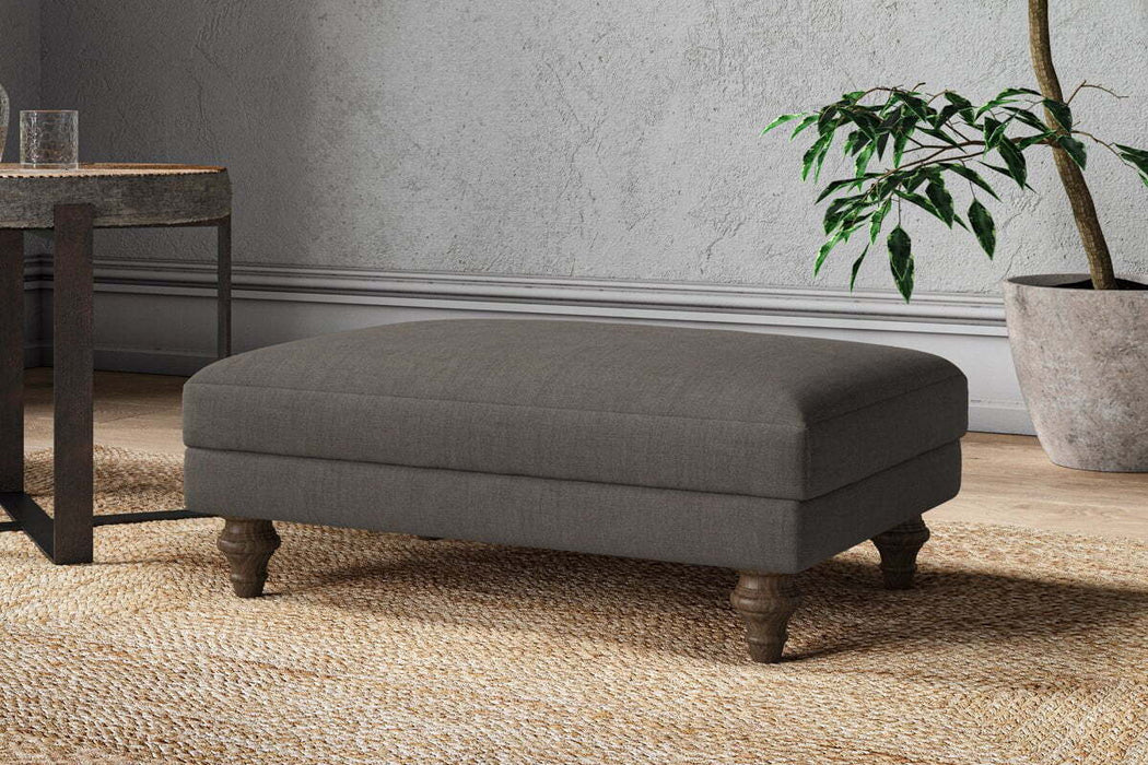 Marri Medium Footstool - Brera Linen Granite