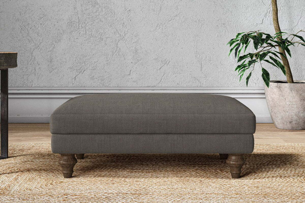 Marri Medium Footstool - Brera Linen Granite