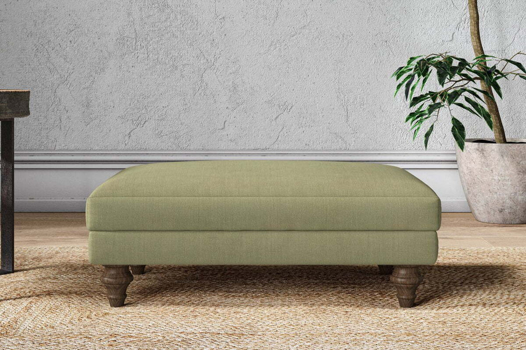 Marri Medium Footstool - Brera Linen Sage