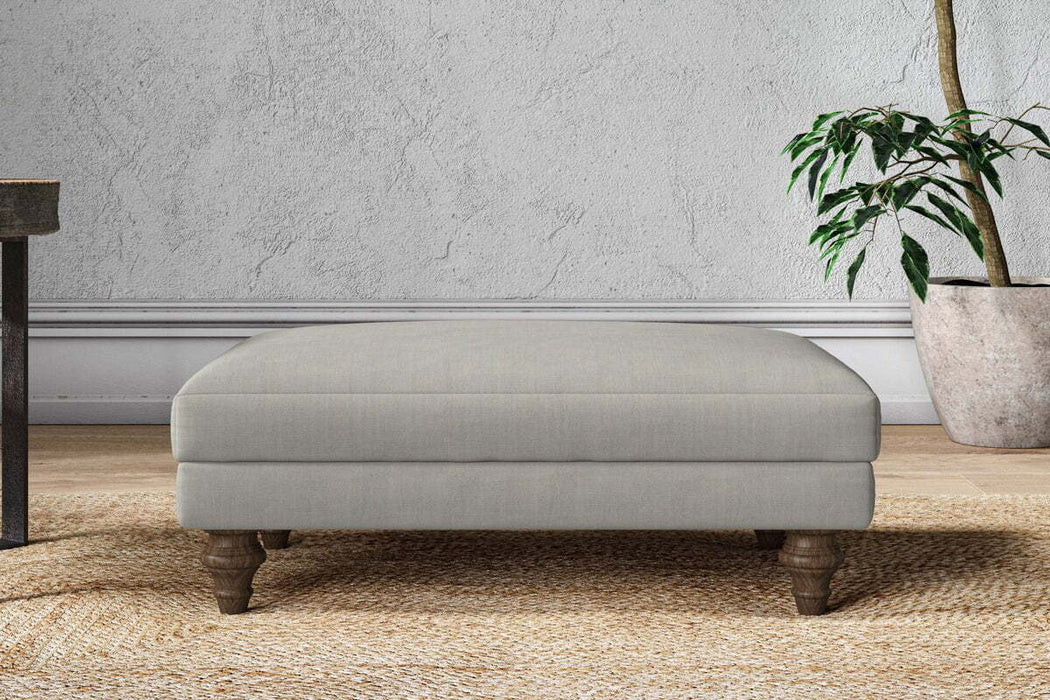 Marri Medium Footstool - Brera Linen Smoke