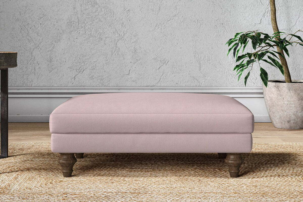 Marri Medium Footstool - Recycled Cotton Lavender
