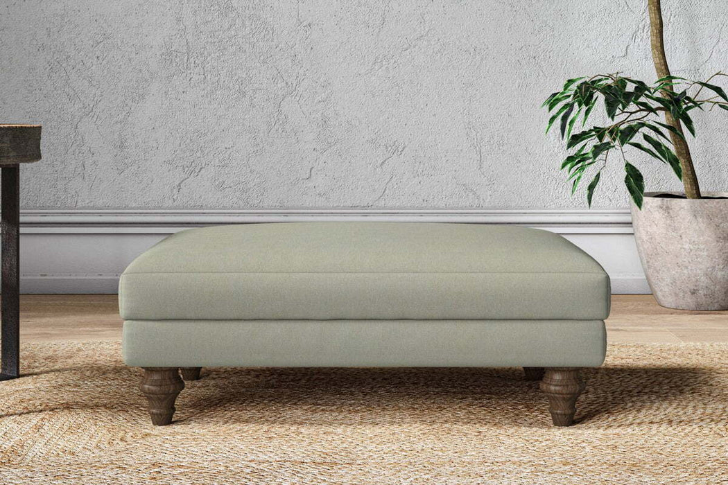 Marri Medium Footstool - Recycled Cotton Seaspray