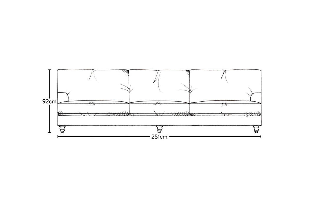 Marri Super Grand Sofa - Brera Linen Granite