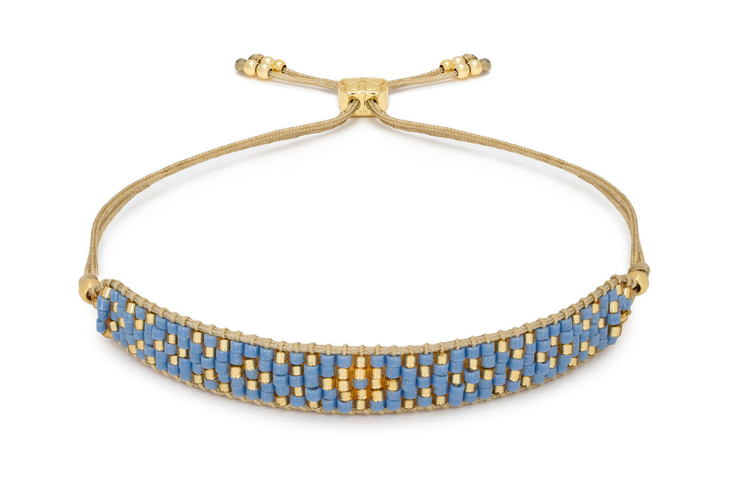 Wakaya Blue Aventurine & Gold Bracelet Stack