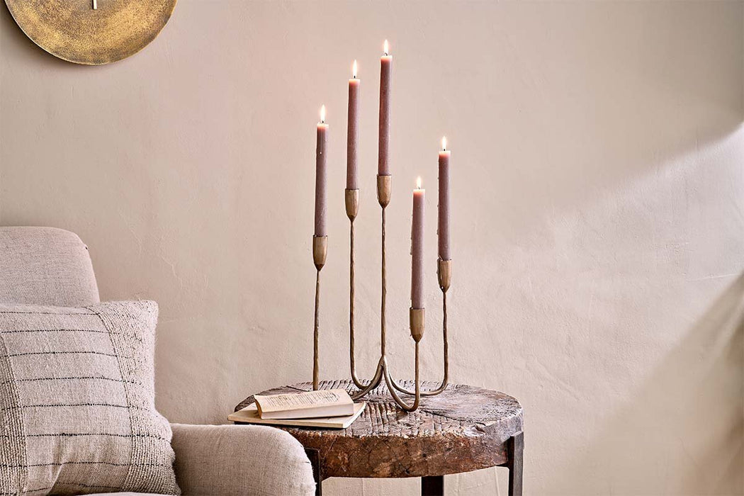 Mbata Cluster Candelabra Antique Brass