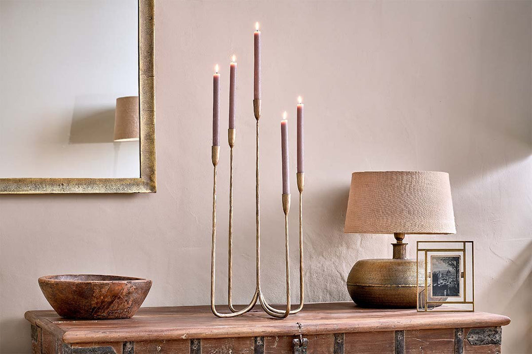 Mbata Cluster Candelabra Antique Brass