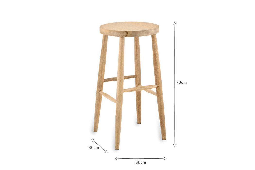 Mengwi Round Bar Stool Natural