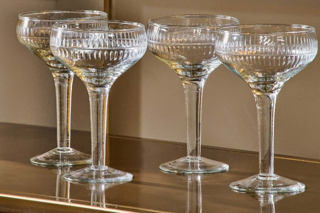 Mila Champagne Glass Clear Set Of 4