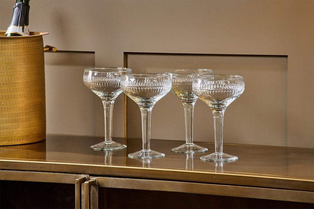 Mila Champagne Glass Clear Set Of 4