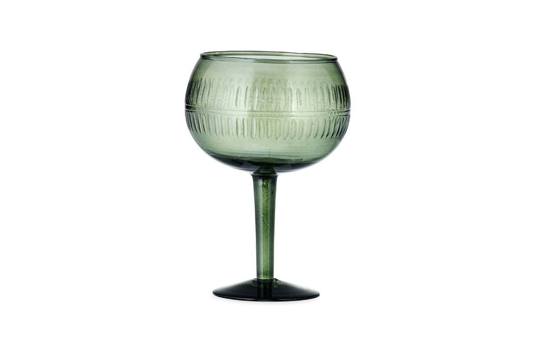 Mila Gin Glass Dark Emerald Set Of 2