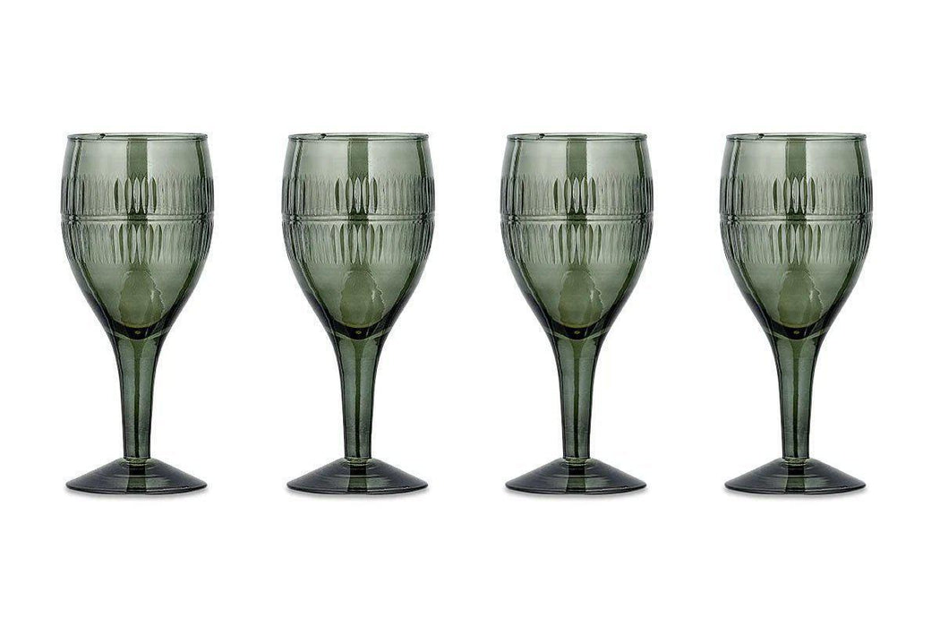 Mila Wine Glass Dark Emerald Set Of 4