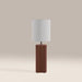 Milad Table Lamp | Natural Linen & High Gloss Burgundy