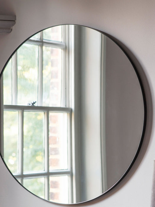 Black Round Mirror