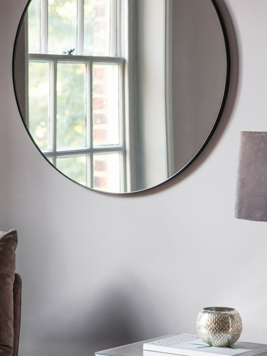 Black Round Mirror