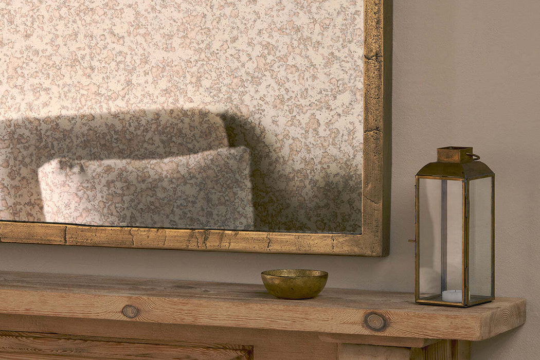 Murwara Antique Glass Arched Mirror Antique Brass