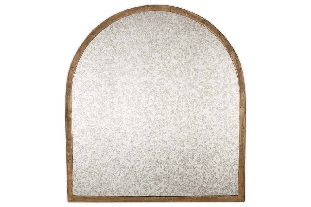 Murwara Antique Glass Arched Mirror Antique Brass
