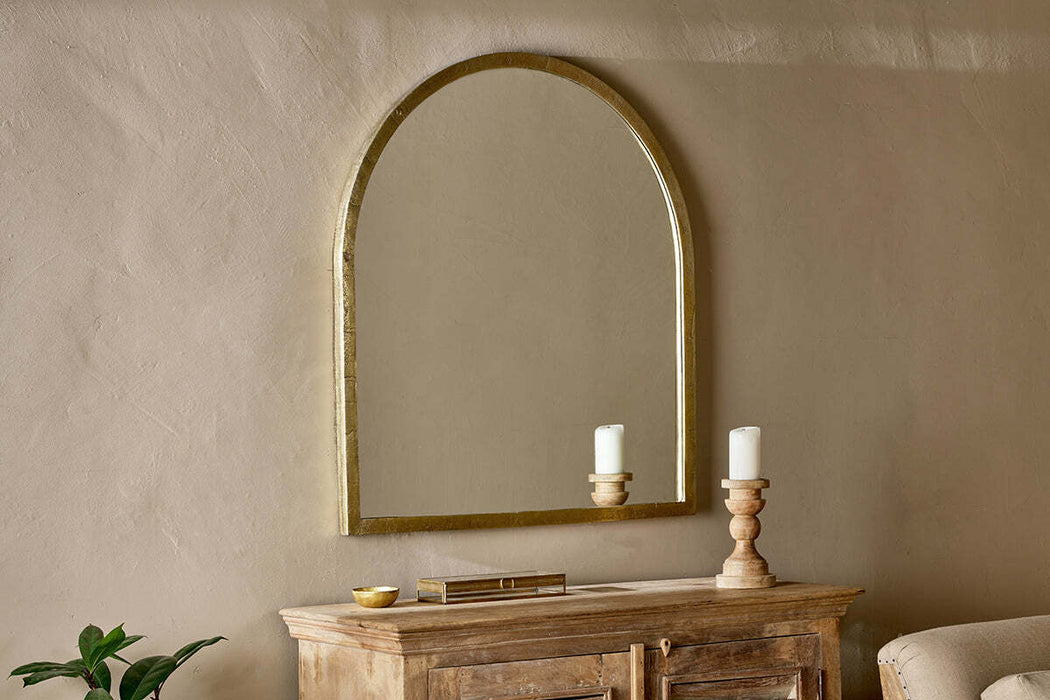 Murwara Arch Mirror Antique Brass