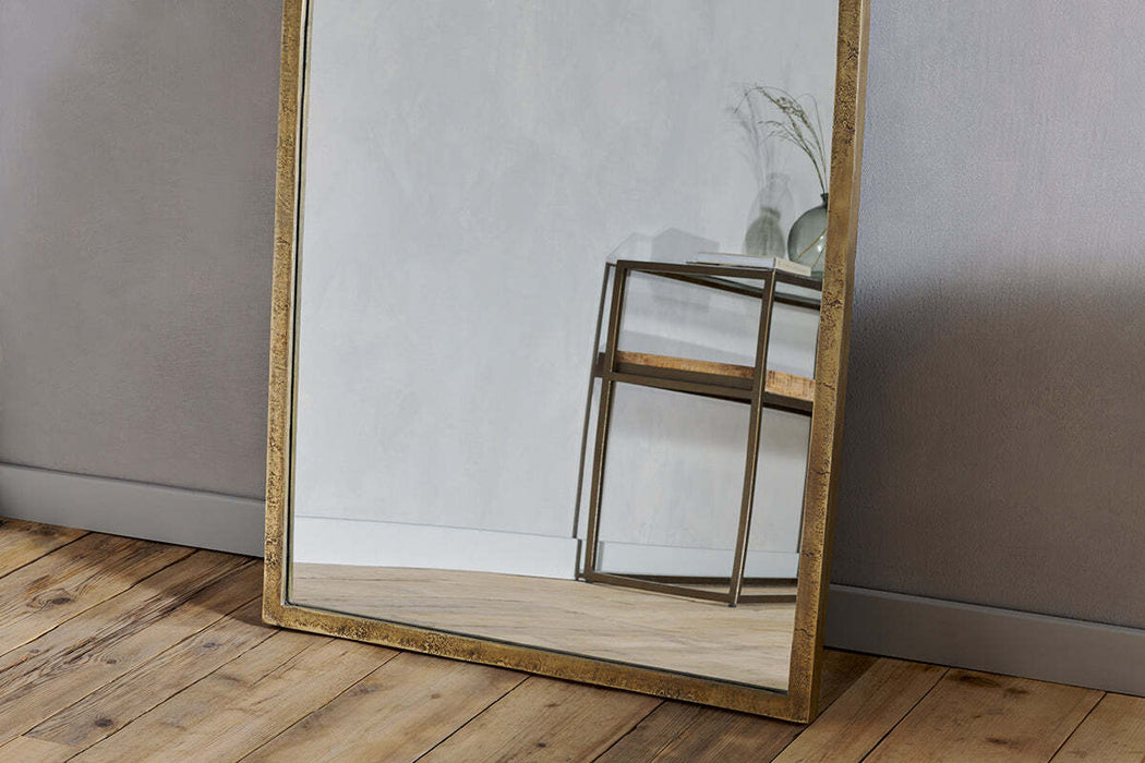 Murwara Full Length Arched Mirror Antique Brass