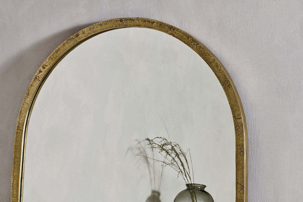 Murwara Full Length Arched Mirror Antique Brass