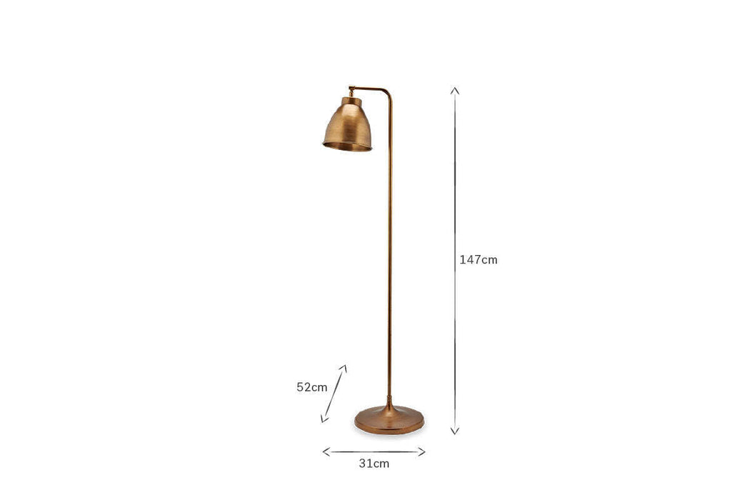 Muturi Floor Lamp Antique Brass
