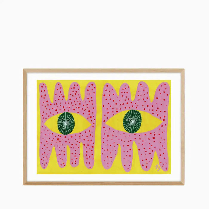 Pink Eyes Graphic Print