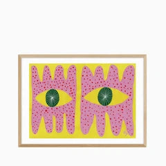 Pink Eyes Graphic Print