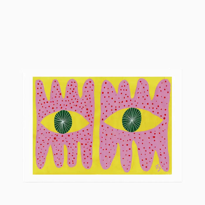 Pink Eyes Graphic Print
