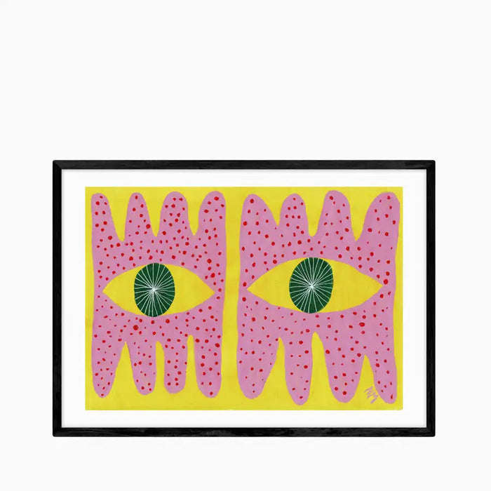 Pink Eyes Graphic Print