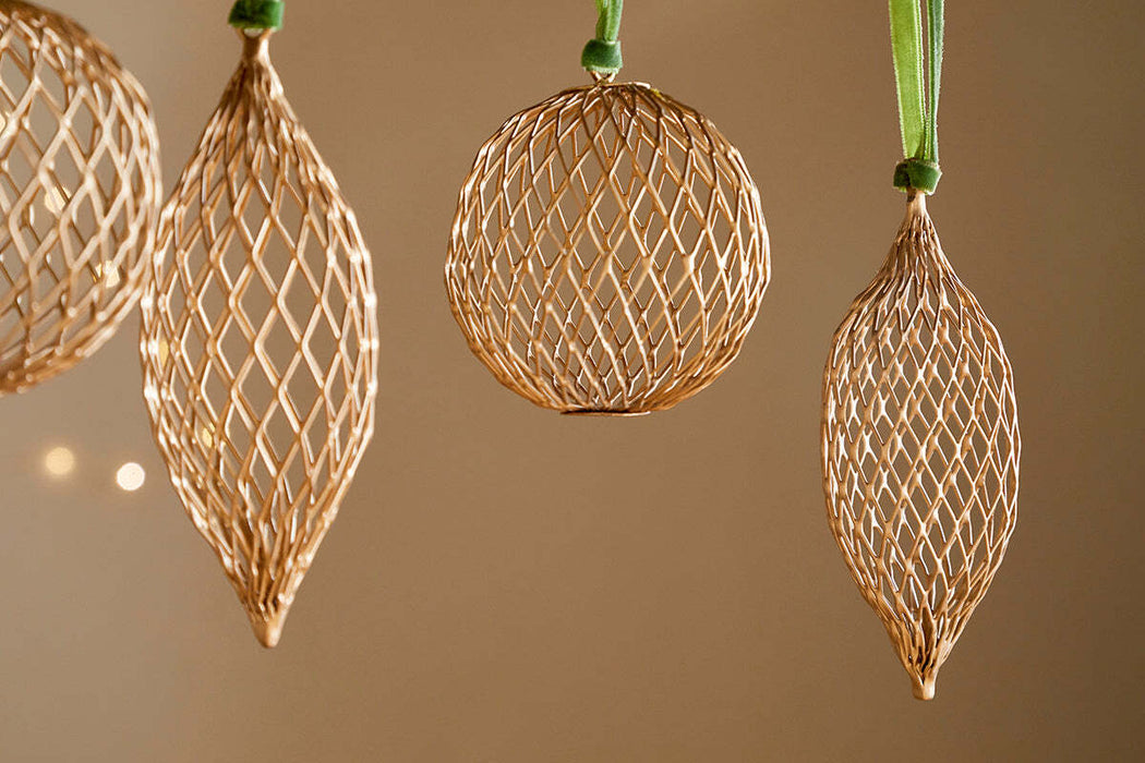 Nirav Wire Baubles Brass Set Of 4
