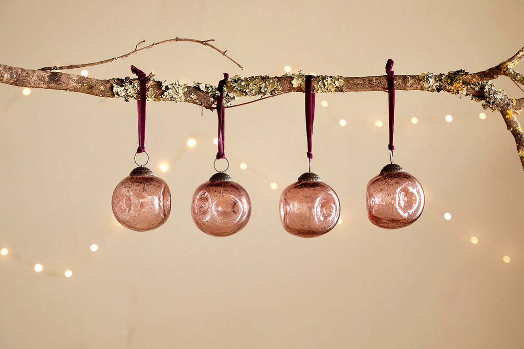 Nishan Pinched Baubles Copper Set Of 4